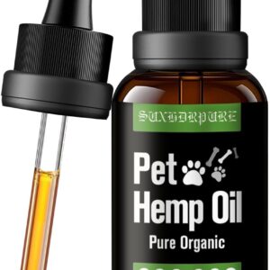 Natural Hemp Oil for Dogs and Cat, Helps with Anxiety, Pain, Stress, Sleep, Arthritis, Seizures Relief, Hip Joints Support Calming Treats