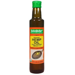 Seitenbacher Organic Oil, Cold Pressed Hemp Oil, 8.4-Ounce, 2 Count