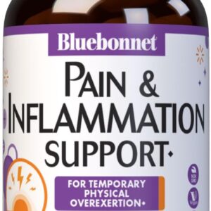 Bluebonnet Nutrition Pain & Inflammation Support, for Temporary Physical Overexertion*, Non-GMO, Vegan, Kosher Certified, Gluten-Free, Soy-Free, Dairy-Free, 30 Vegetable Capsules, 30 Servings