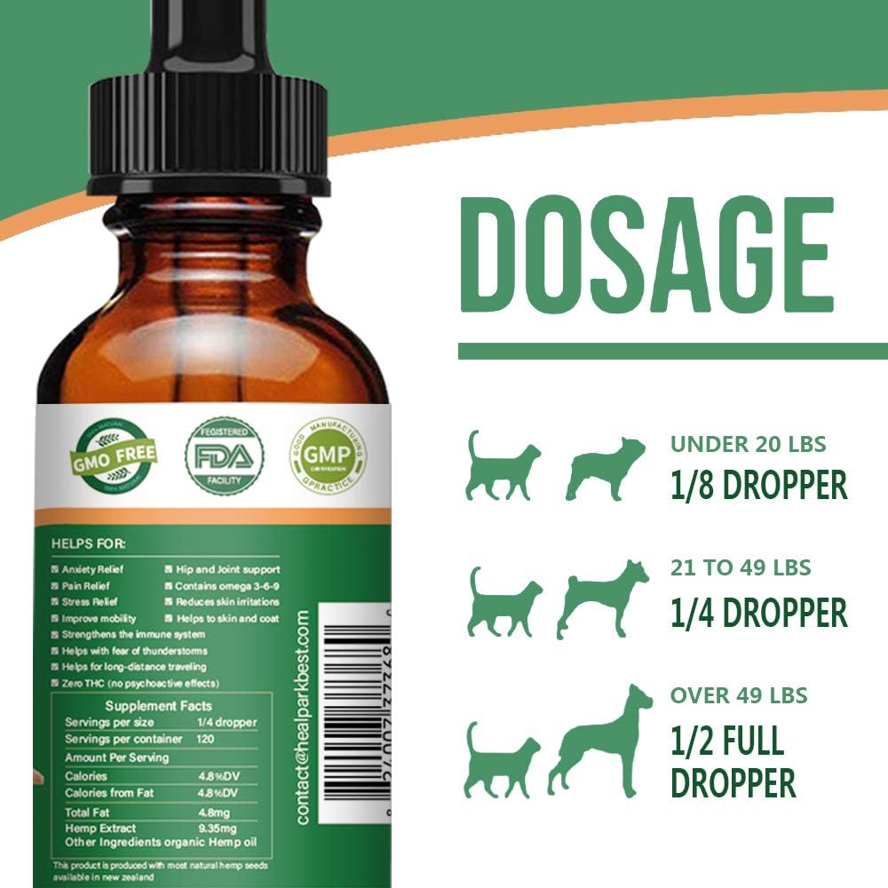 Hemp Oil for Dogs Cats - 2 Pack 1500mg - Separation Anxiety, Joint Pain, Stress Relief, Arthritis, Seizures, Calming Dog Treats - Organic Hemp Seed Oil Extract - Image 5