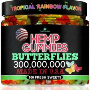 Hemp Gummies for Sleep Calm Night Peaceful Day-Fruity Gummy Bear Edibles Candy-Made in USA-100 Count