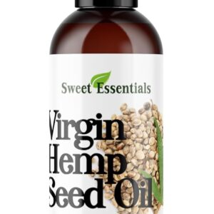 Organic Extra Unrefined Hemp Seed Oil (Food Grade) 2oz | Cannabis Sativa | Imported From Canada | 100% Pure Cold Pressed | Offers Relief From Dry & Cracked Skin, Eczema, Psoriasis, Dermatitis, Rosacea