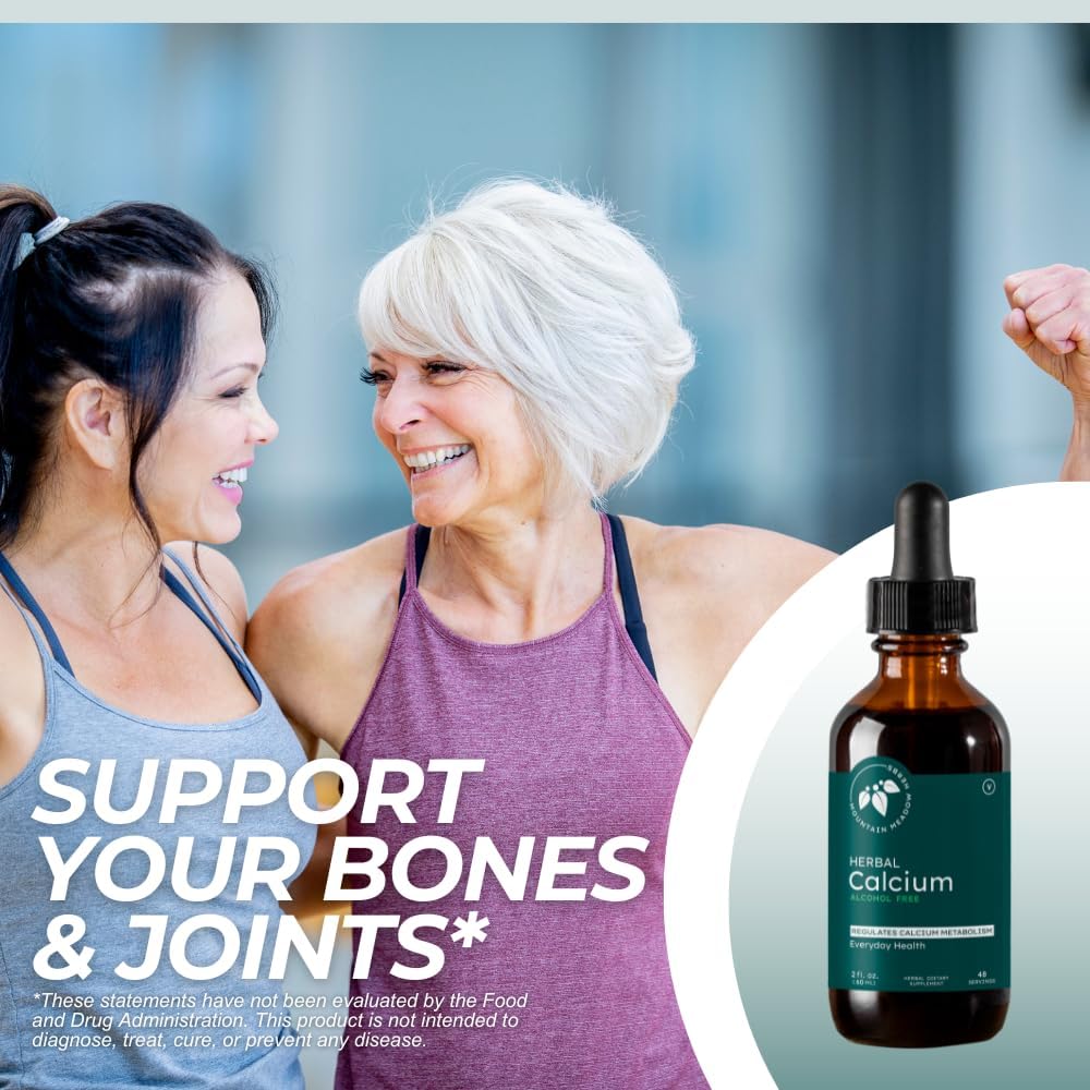 Mountain Meadow Herbs Herbal Calcium – Vegan Liquid Calcium Supplement for Bone & Teeth Support, High Absorption Plant-Based Formula for Adults & Kids - 2 oz - Image 3