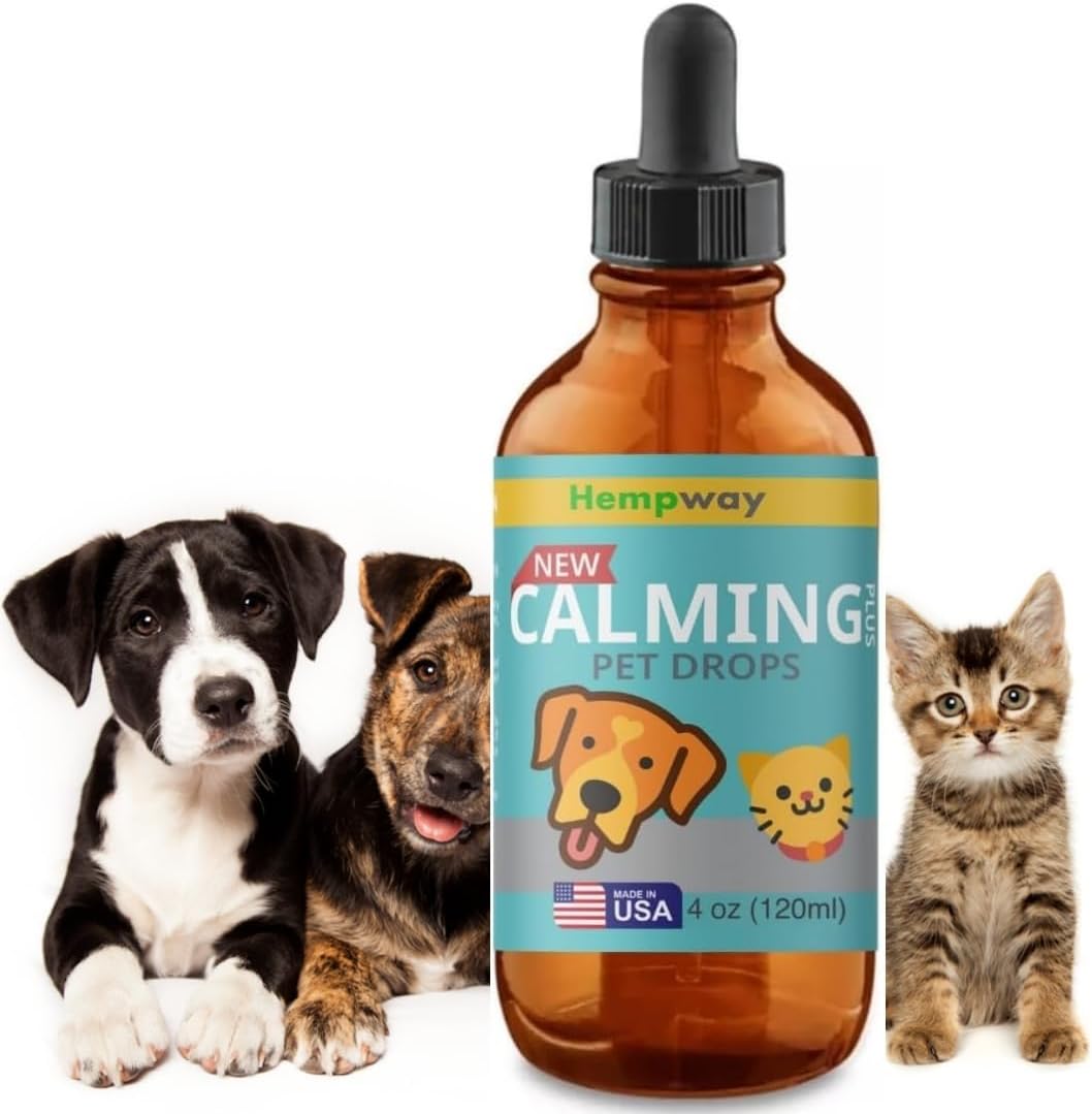 Dog Cat Calming Drops Organic Made in USA | Anti-Separation Natural Dog Cat Calming Formula for Well-Being and Comfort | Bacon Flavor 4 oz (120 ml) - 120 Servings - Image 8