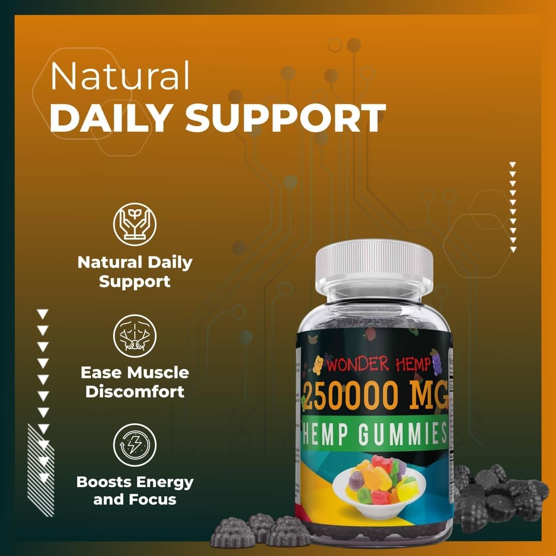 Organic Hemp Gummies Neuropathy Nerve Support Supplement Natural Pure Hemp Oil Extract - Pains Vitamin B2 Extra Strength Relief High Potency Edible Vegan Zen Leaf Made in USA - Image 4