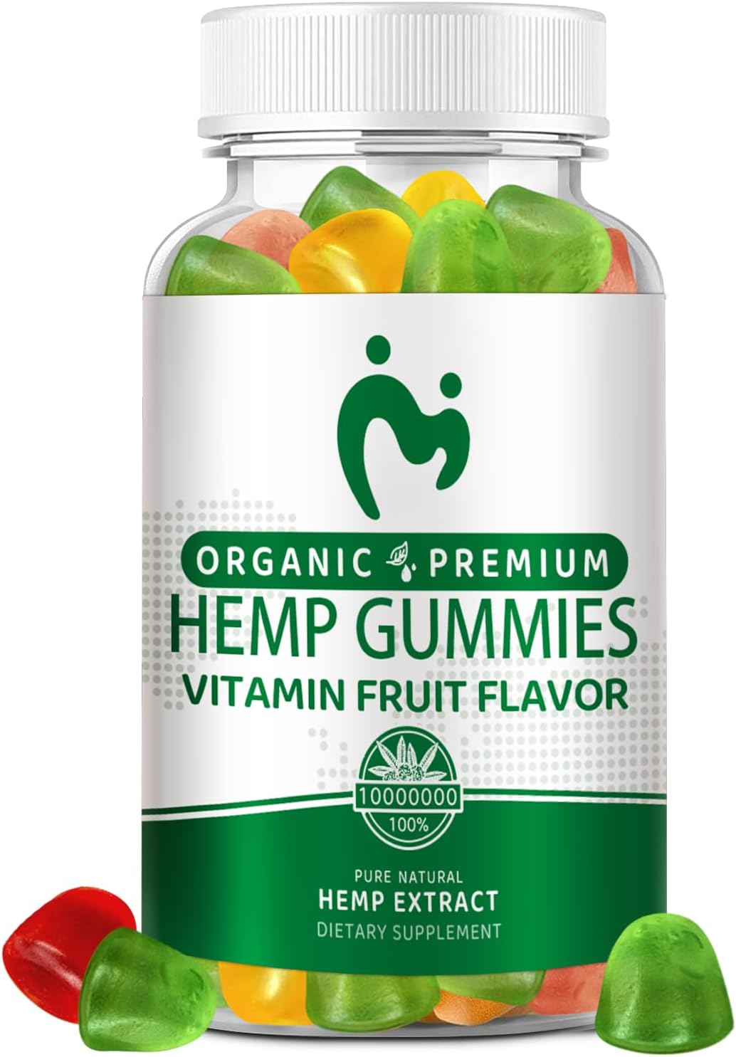 Hemp Gummies for Pain, Sleep, Anxiety - High Potency Pure Organic Hеmp Oil Extract Supplement - 100% Natural Hemp Gummy - Vegan Non-GMO