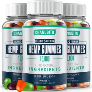 Hemp Gummies (3 Packs) Organic Omega 3 6 9 Supplement High Potency - Pain, Sleep, Mood - with Pure Hemp Oil Extract - Natural Edibles Gummy-Vegan, Non-GMO, Low Sugar