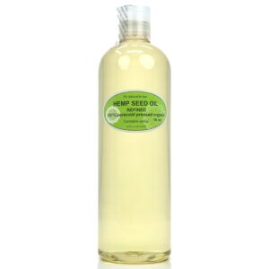 Dr Adorable - 16 oz - Hemp Seed Oil REFINED - 100% Pure Natural Cold Pressed Organic