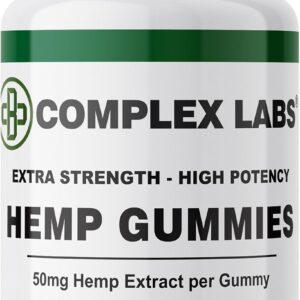 Hemp Gummies - Pure Hemp Extract 50mg per Gummy - Total Hemp Extract 1500mg per Bottle - American Made - 100% Organic - Supreme Formula - Ultra Low Sugar - Strawberry Flavor