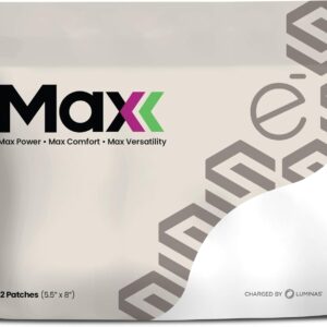 Max Patch - Electroceutical Relief - Versatile Comfort, Strong Adhesion, Long Lasting - Back, Shoulders, Neck, Knees - 12 Pack