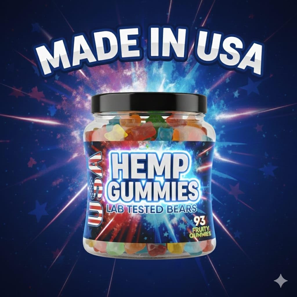 Hemp Gummies For Sleep And Calm-Hemp Oil Gummy Bears Edibles Fruity Candy-Made In USA-93 Bears - Image 9