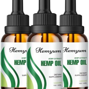 (3-Pack) Hemp Oil Drops High Potency - for Sleep,Pain,Anxiety Relax Maximum Strength Natural Hemp Oil - Organic Hemp Oils Extract Relief Good Mood