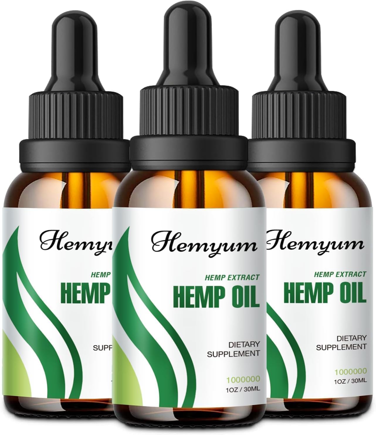 (3-Pack) Hemp Oil Drops High Potency - for Sleep,Pain,Anxiety Relax Maximum Strength Natural Hemp Oil - Organic Hemp Oils Extract Relief Good Mood