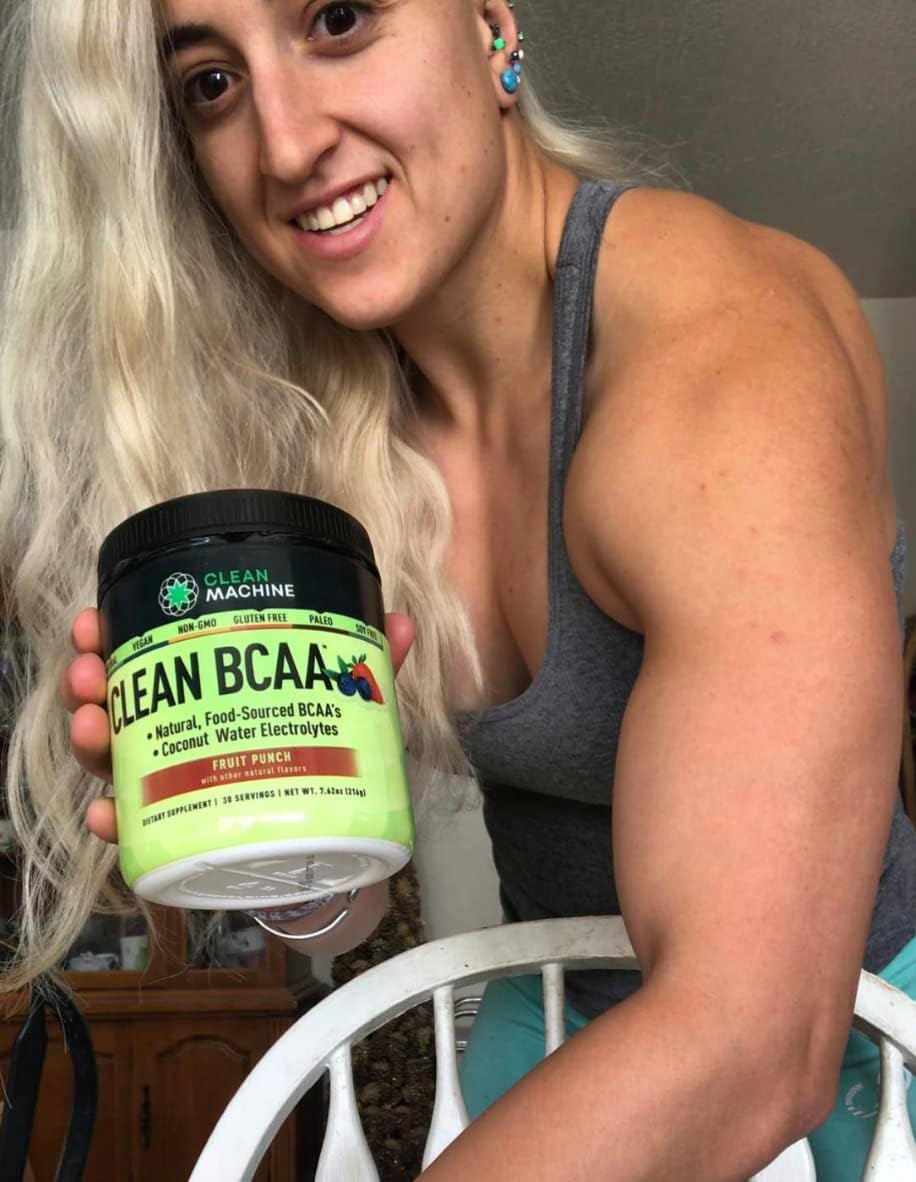 Clean BCAA - 2:1:1 Food Sourced BCAAs Powder & Coconut Water Electrolytes Recovery & Amino Energy Supplement - Award Winning Vegan Amino Acid Supplement - 30 Servings (30, Fruit Punch) - Image 2