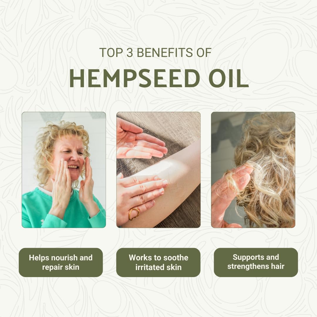 Hemp Seed Oil for Skin, Hair and Body Direct from Hemp Oil Canada - Cold Pressed Hemp Seed Oils - 16oz (Pack of 1) - Image 2