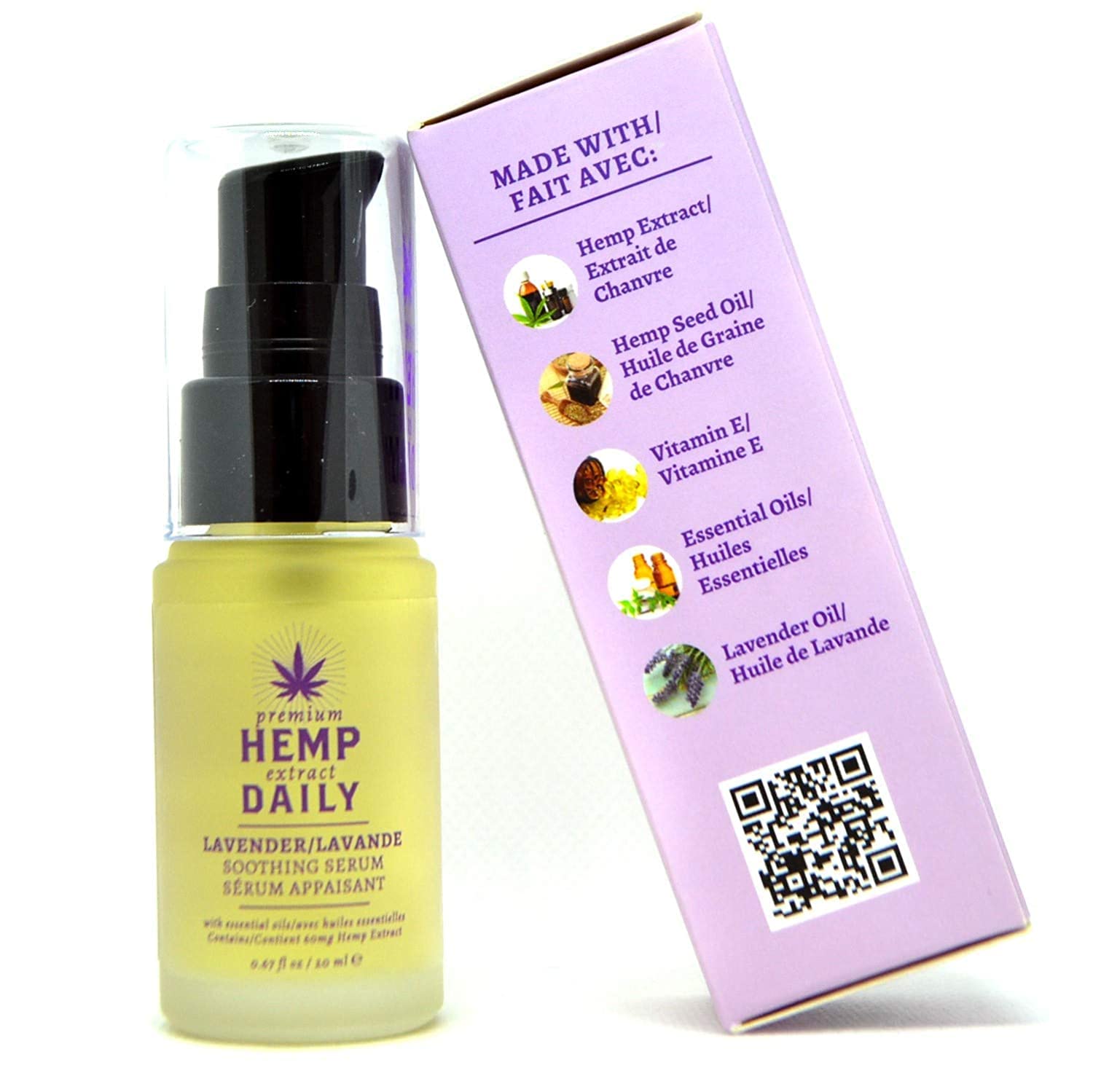 Hemp Daily Soothing Serum | Hemp Serum with Essential Oils | Vegan, Organic Ingredients | .67 Fluid Ounces (Lavender, Single) - Image 2