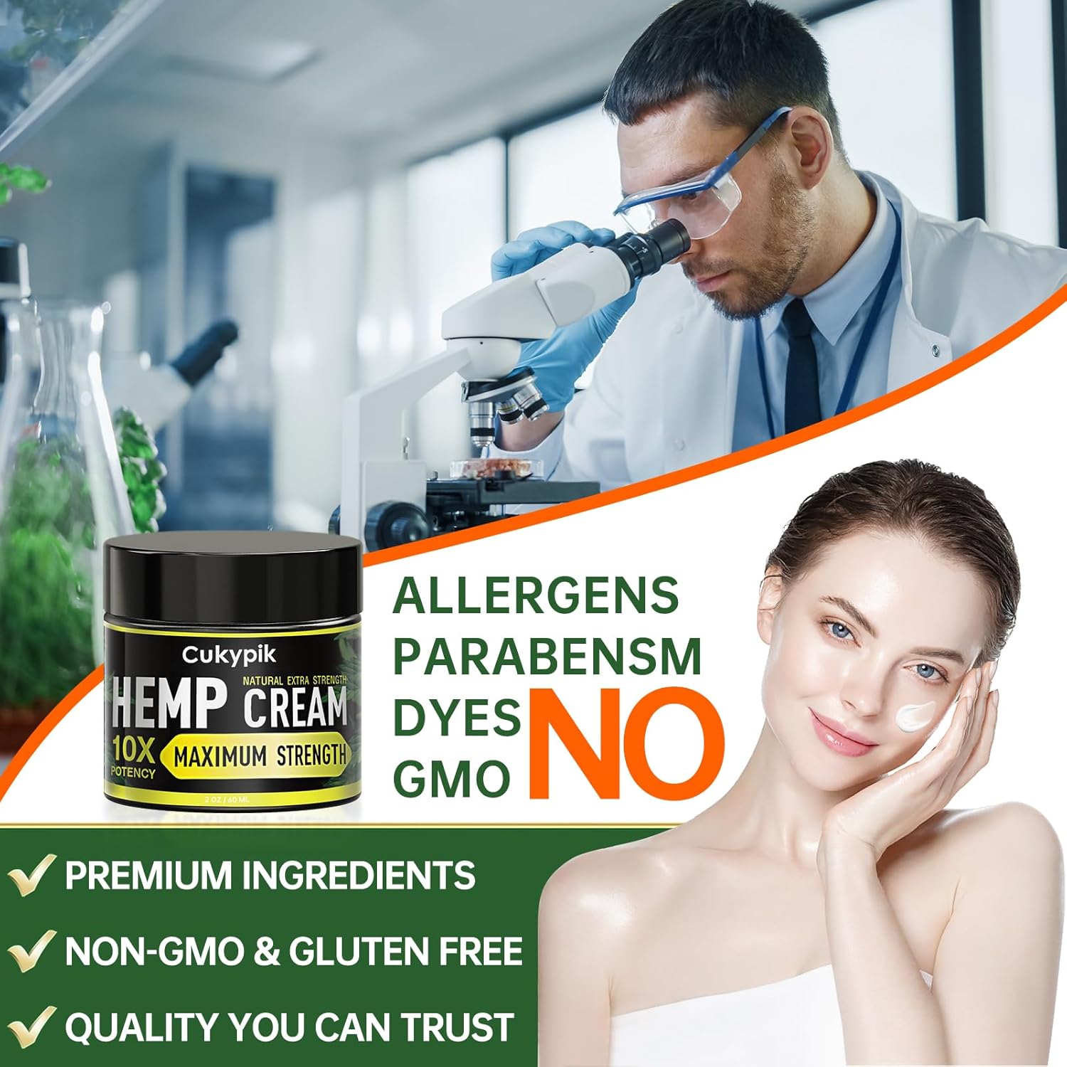 2 Pack Hemp Cream - Hemp Oil & Arnica Cream,All Natural Instant Menthol 2oz - Image 7