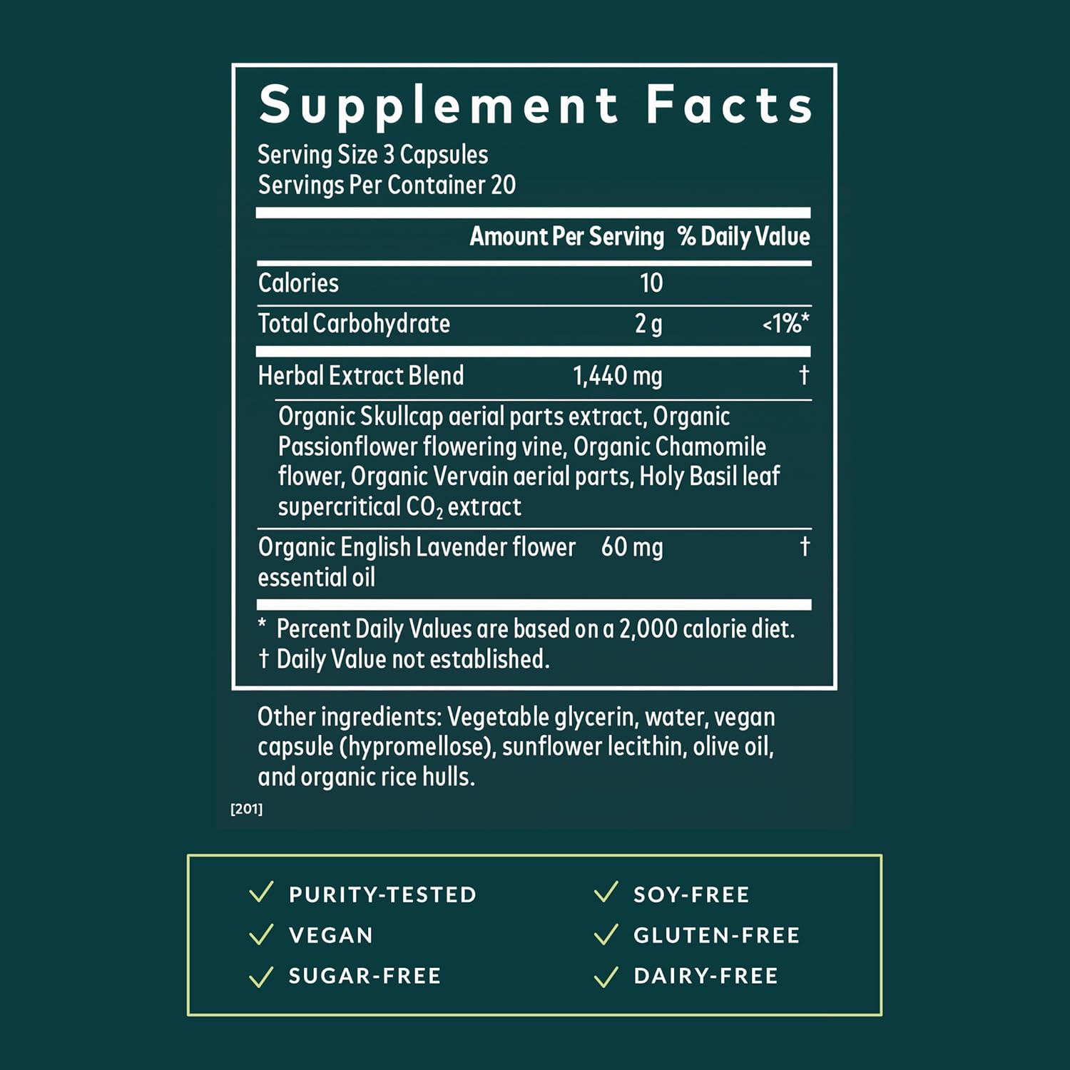 Gaia Herbs Calm A.S.A.P. - Stress Support Supplement with Skullcap, Passionflower, Chamomile, Vervain, Holy Basil & More - Supports Calm* - 60 Vegan Liquid Phyto-Caps (20 Servings) - Image 3