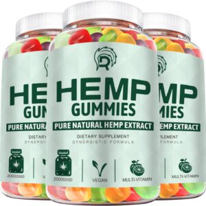 Hemp Gummies 100% Natural Organic Gummy for Adults(3 Pack)
