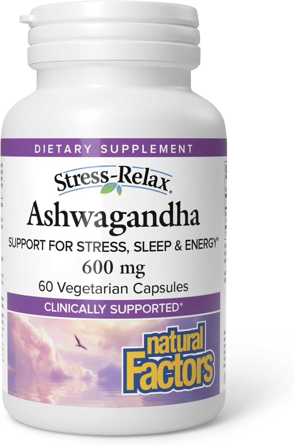 Natural Factors Stress-Relax® KSM-66 ASHWAGANDHA®, 60 Vegetarian Capsules
