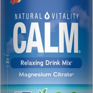 Natural Vitality Calm Magnesium 16oz Powder | Raspberry Lemon Flavored Supplement | Non-GMO, Vegan & Gluten Free Formula