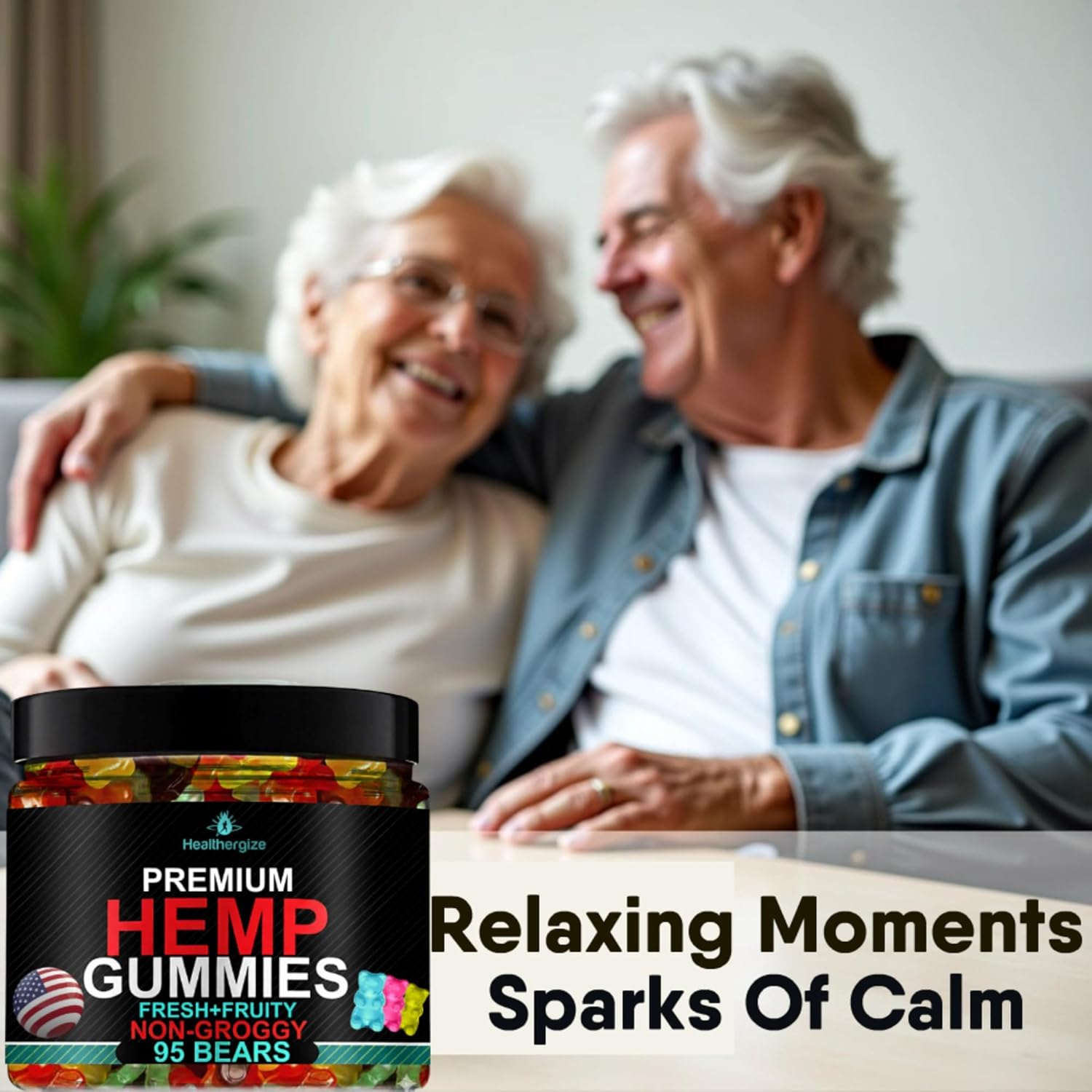 Hemp Gummies Sleep Edibles for Peace and Relaxation-Hemp Oil Infused Gummy Bears Candy-Natural Omega-Made in USA-95 Count - Image 5