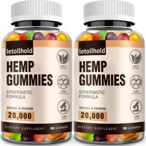 Hemp Gummies for Sleep, Pain, Anxiety- High Potency Advanced Extra Strength with Pure Natural Hemp Oil, Best Hеmp Gummies for Adults - Low Sugar (2 Pack)