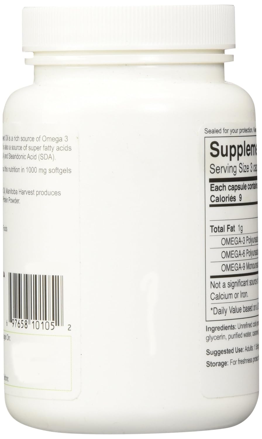 Manitoba Harvest Hemp Oil, 60 Softgel Capsules (Pack of 3) - Image 3