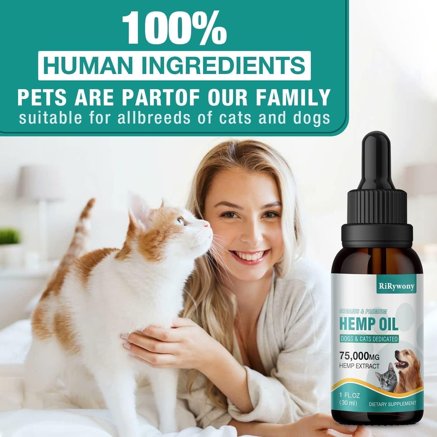 Hemp Oil for Dogs and Cats 6 Packs - Anxiety,Pain,Stress,Arthritis Sеizures Rеlief - Organic Pet Calming Drops Dog Relaxants - Skin Нiр Jоint Hеalth - Image 4