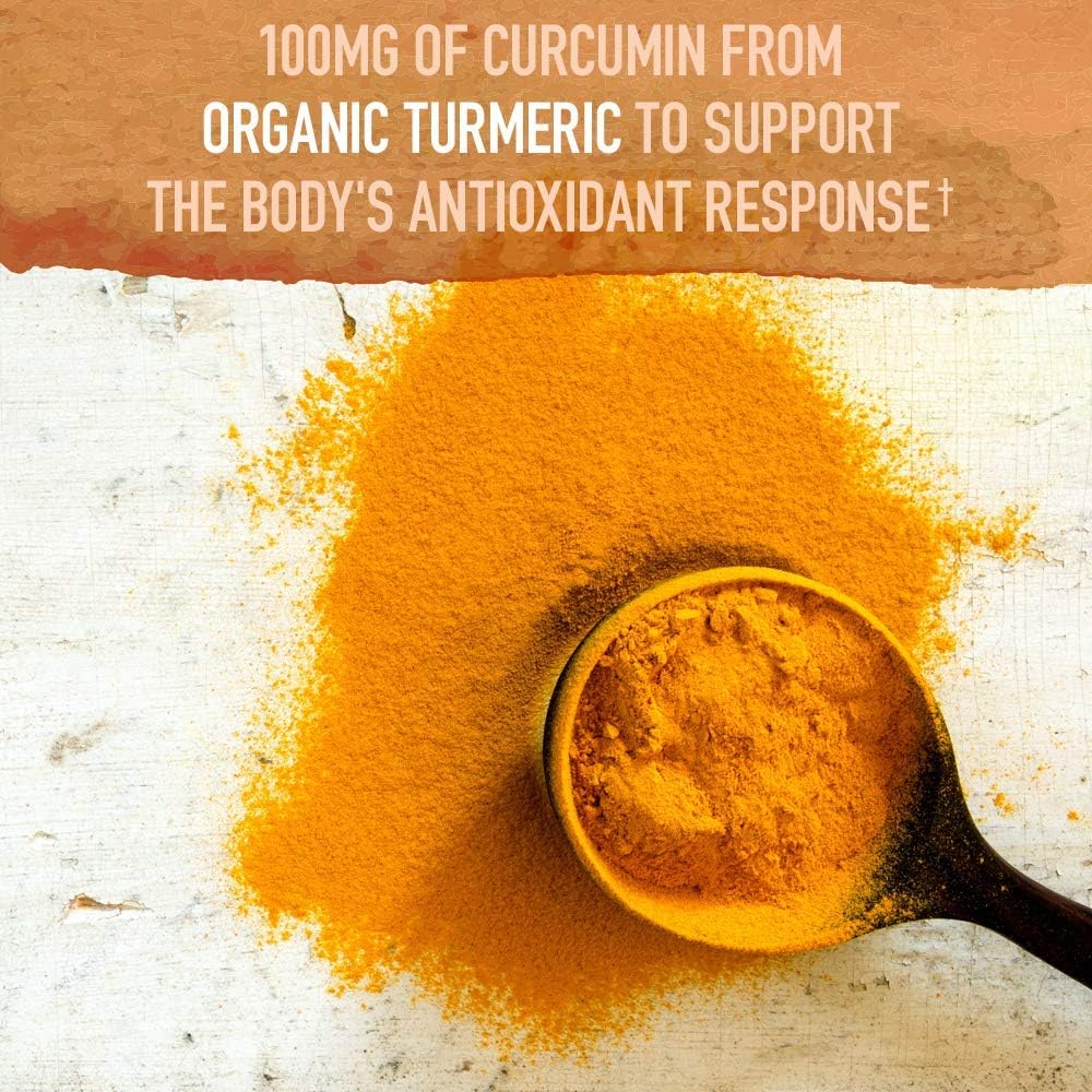 Garden of Life Organics Extra Strength Turmeric Inflammatory Response 60 Tablets-100mg Curcumin (95% Curcuminoids) Black Pepper, Probiotics, Organic Non-GMO Vegan Gluten Free Herbal Supplement - Image 3