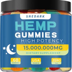 Hemp Gummies Advanced Extra Strength- High Potency Natural Hemp Oil Extract Gummy, Great for Peace & Relaxation,Naturals Fruit Flavors - Made in USA