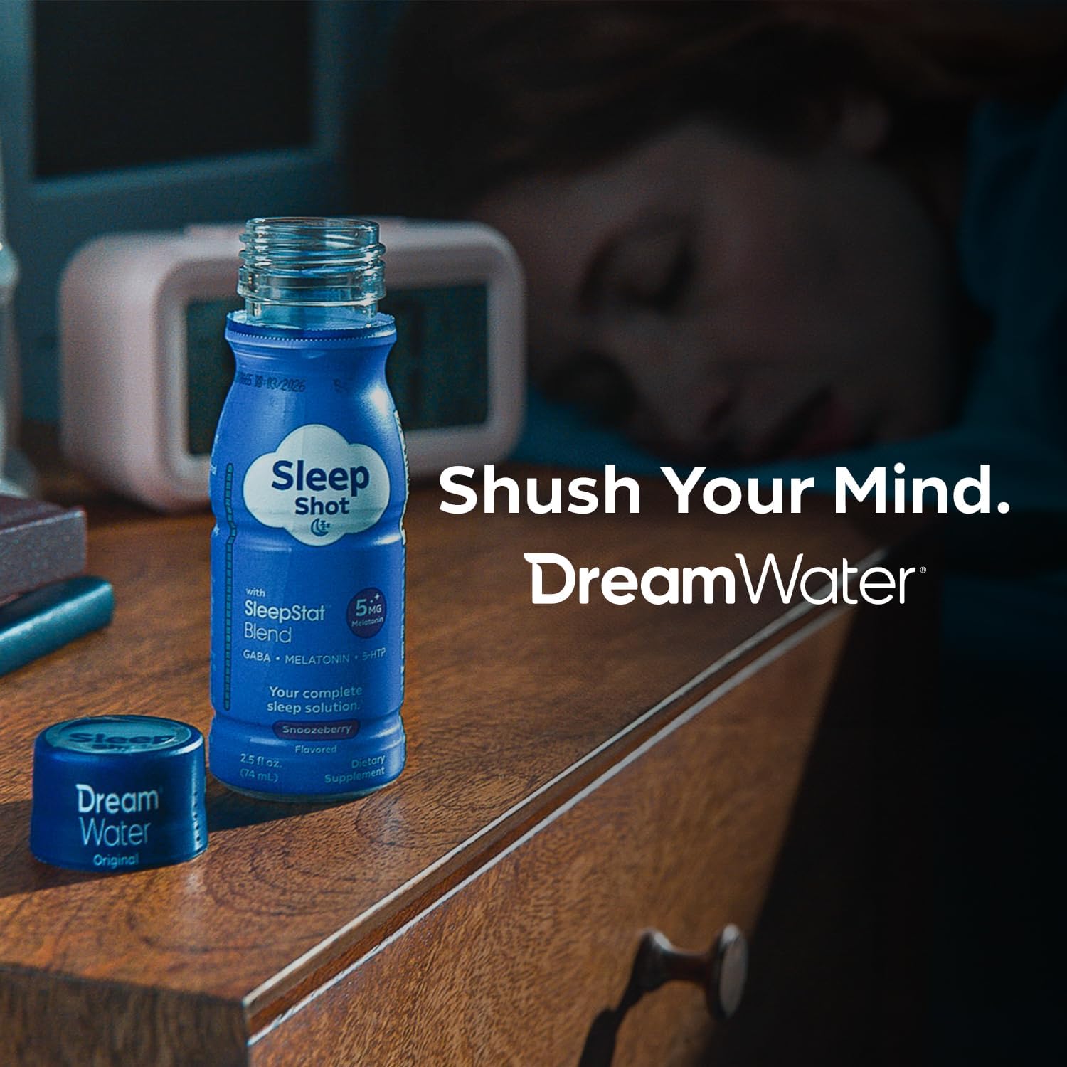 Dream Water Sleep Aid Powder; Melatonin 5mg, GABA, 5-HTP; Natural Flavors; Helps You to Fall Asleep, Fast, and Wake Refreshed; Snoozeberry, 30-Count. - Image 8