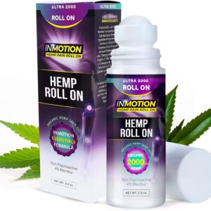 Roll On for Pain Relief - Premium Ultra Strength Fast Acting, Long Lasting, Odorless Hemp Oil Roll On Pain Reliever for Joint, Muscle, & Back