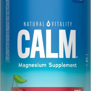 Natural Vitality Calm Magnesium 16 oz Powder | Relaxing Drink Mix | Cherry Flavored Supplement | 325mg Per Serving | Non-GMO, Gluten-Free & Vegan
