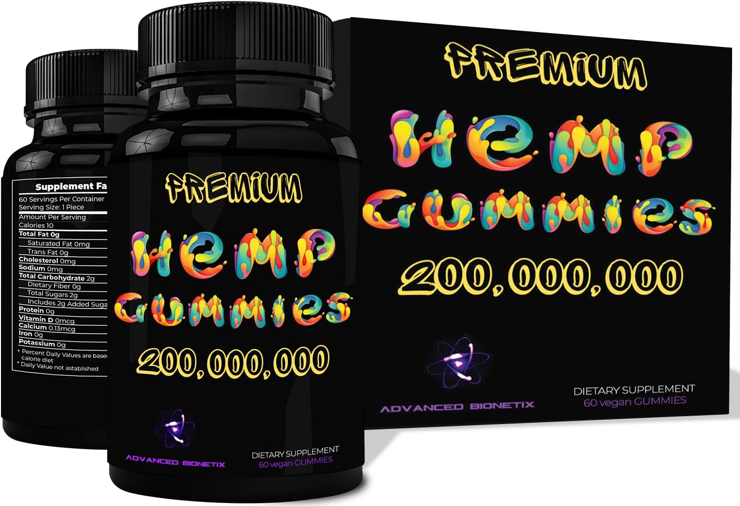 Potent Hemp Gummies | 60 Count | Pure Clean Colorado Hemp | Calm Gummies for Worriedness & Sleep