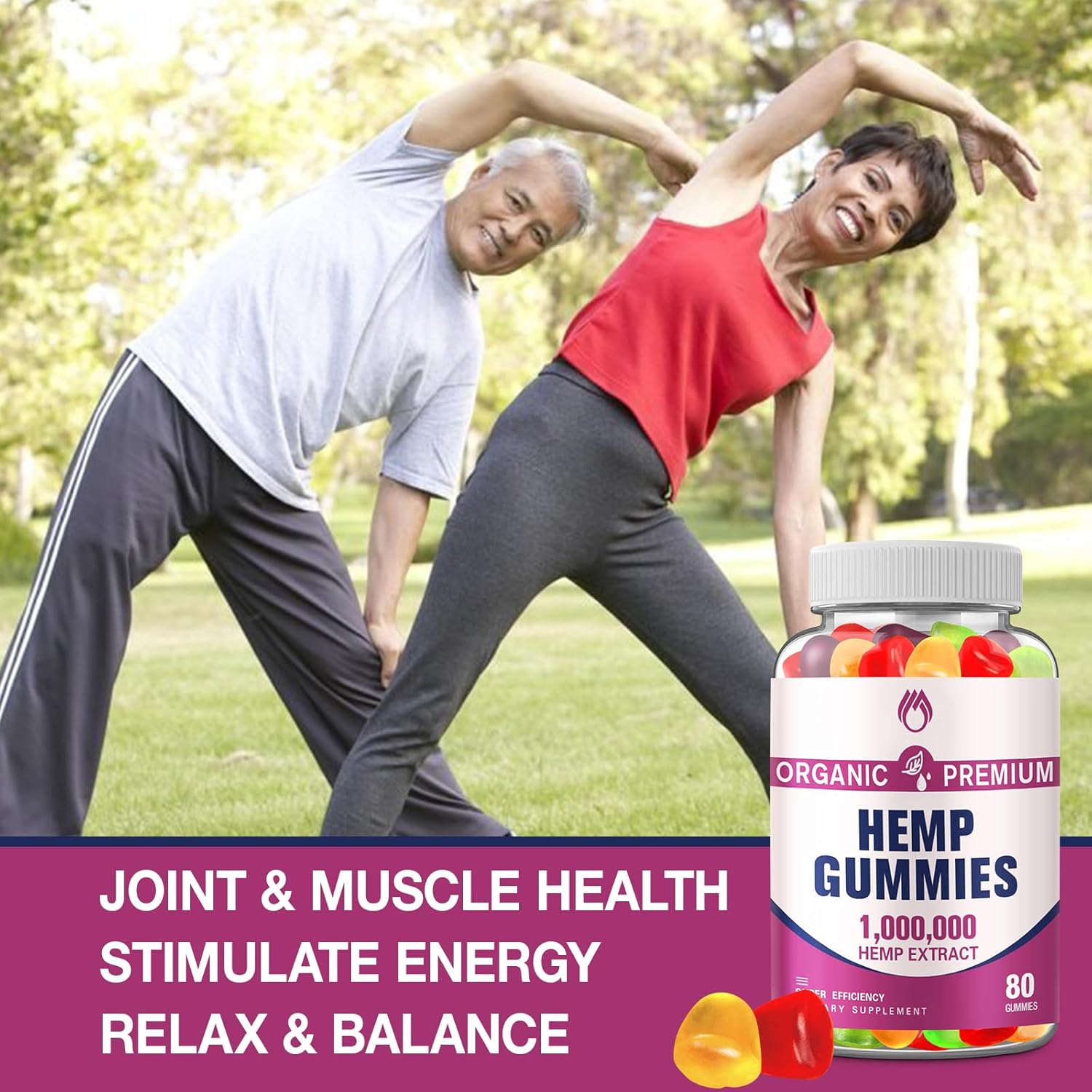 Hemp Gummies High Potency Edible Bear Gummy for Adults Vegan (2 Packs) - Image 5