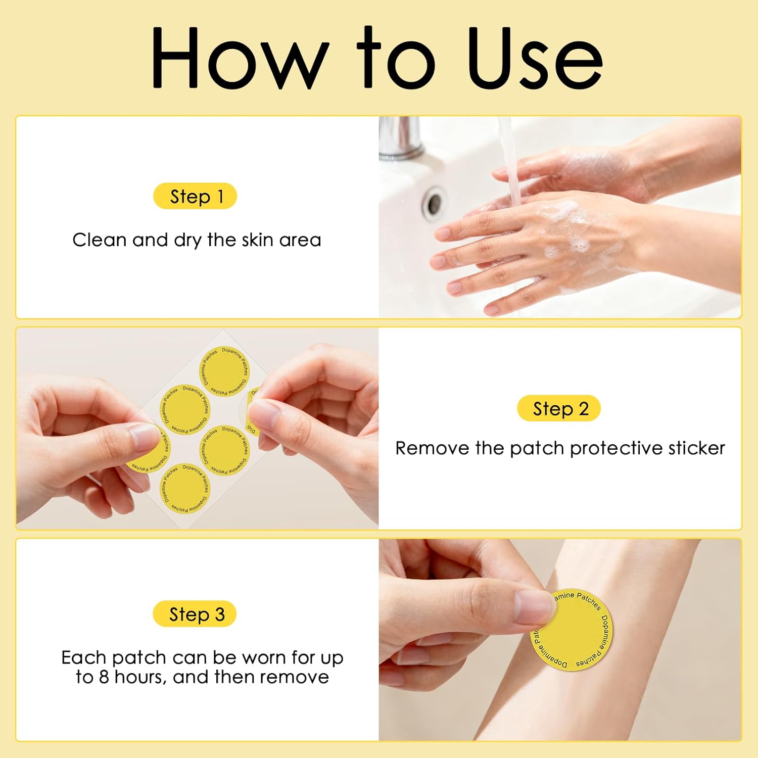 Dopamine Patches, Extra Strength Plant-Based Formula, Vegan Mood Balance Patch for Men and Women, 30 Count - Image 7