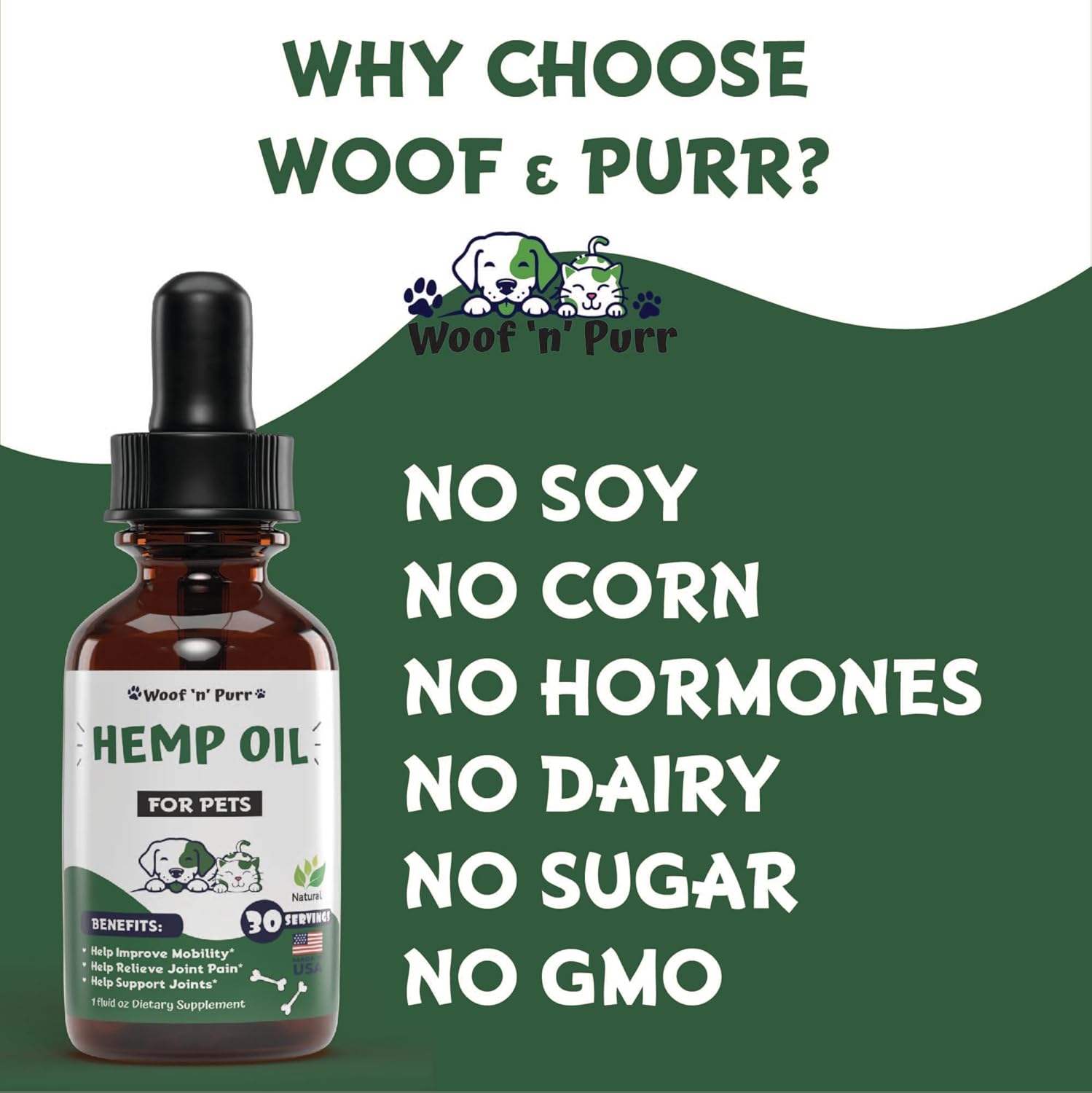 Hemp Oil for Dogs & Cats - Pet Hemp Oil for Dogs - Hemp Oil for Cats - Hemp for Dogs - Hemp for Dogs Anxiety and Stress Relief - Dog Hemp Oil - Hemp for Cats - Hemp Oil for Dogs Pain Relief - 1 fl oz - Image 5