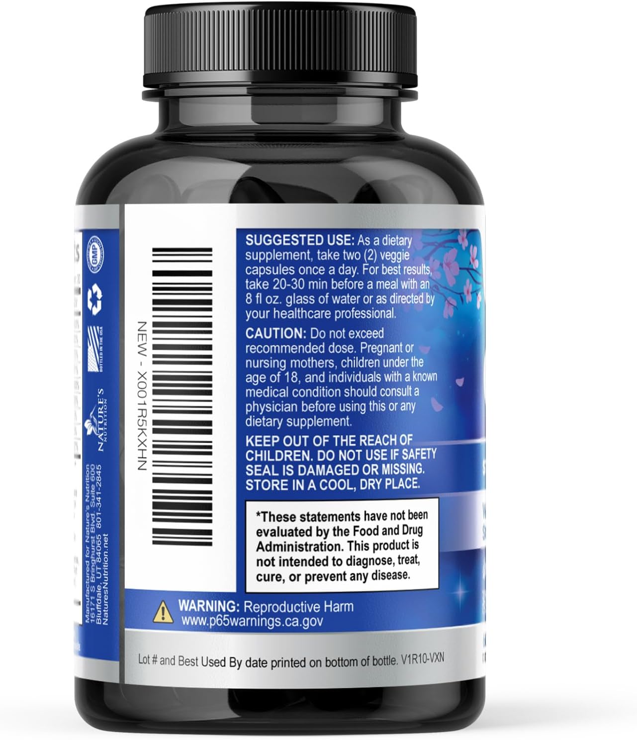 Stress Support Supplement - Extra Strength Ashwagandha, GABA, Magnesium, L-Theanine for Relief - Supports Mood & Focus - Naturally Calm, Unwind & Relax - Eases Tension & Nervousness - 60 Capsules - Image 8