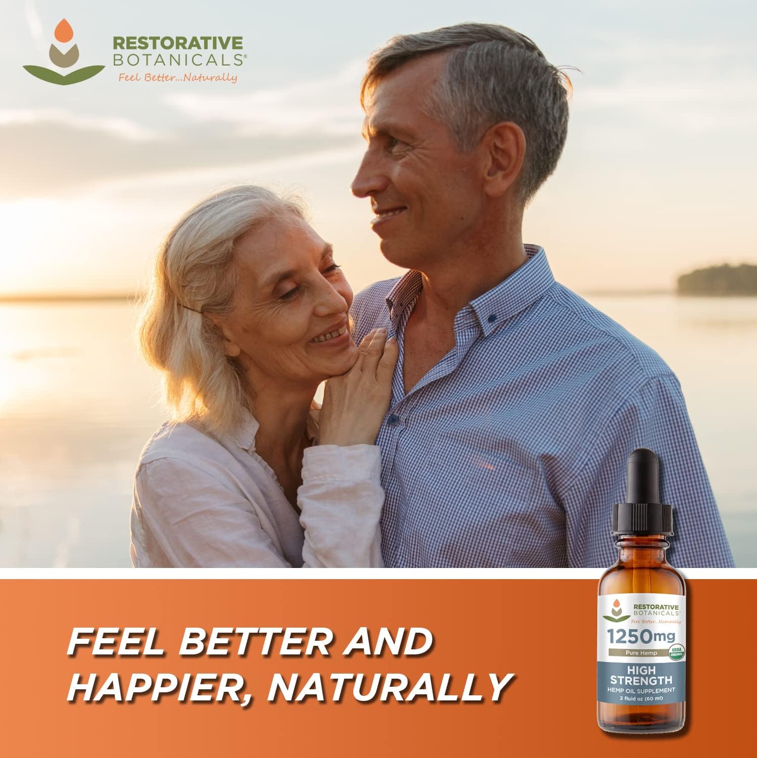 High Strength USDA Certified Organic Hemp Oil Drops - 1250mg Pure Hemp (2oz/60ml) 120 Servings - Natural Flavor for Calming Relief from The Stresses of Everyday Life - Image 5