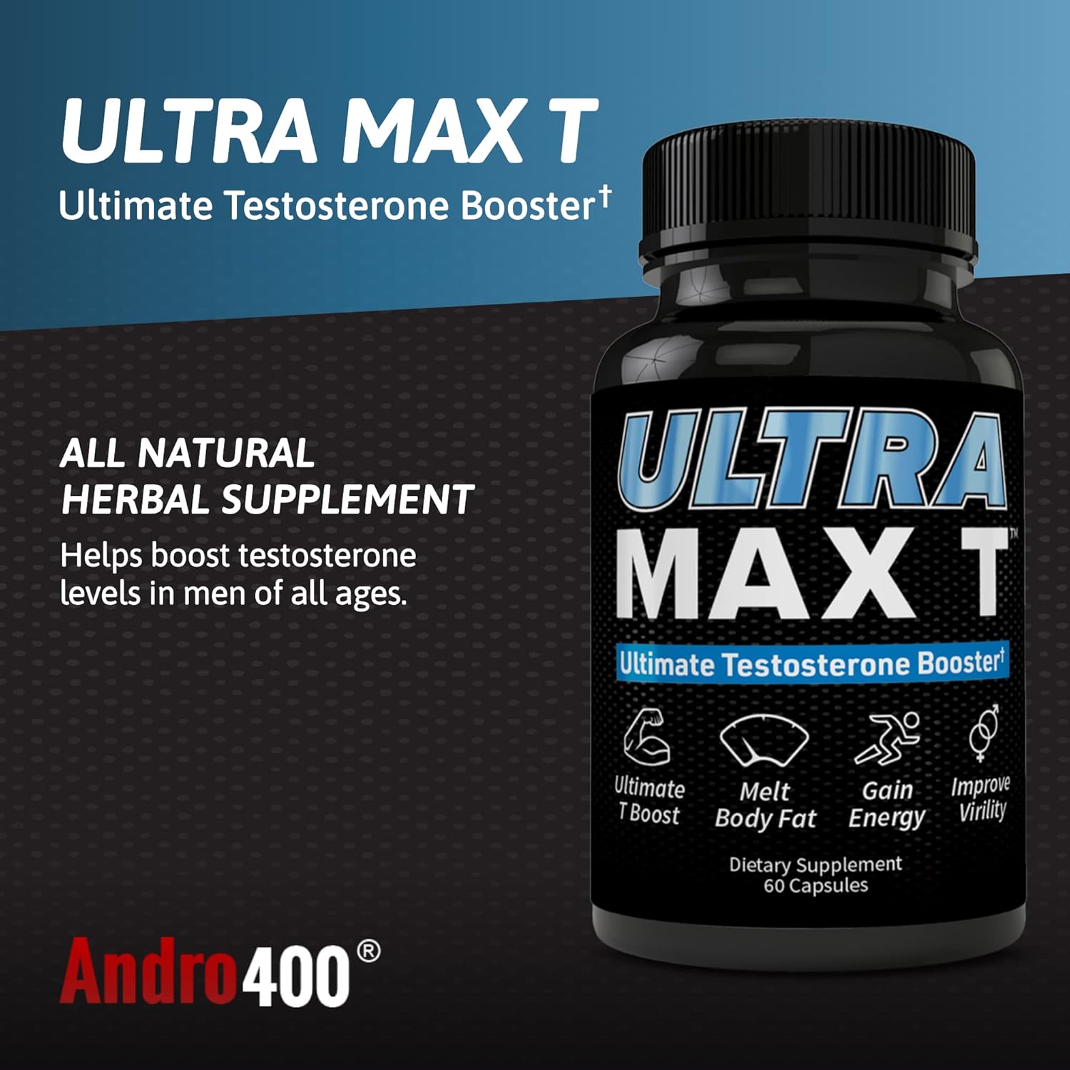 Andro400 Ultra Max T Maximum Strength T-Support Complex – 200:1 Tongkat Ali, ForsLean, & D-Aspartic Acid – Premium Formula for Lean Muscle & Metabolism – 1 Pack, 60 Capsules - Image 7