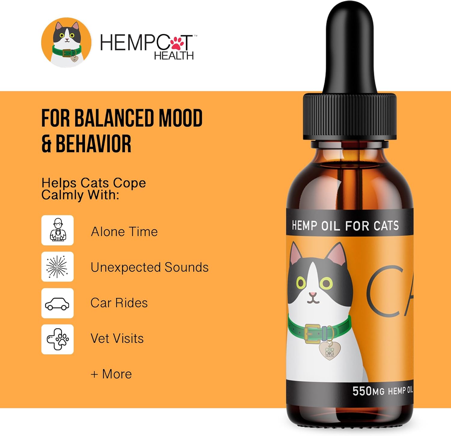 Calm Drops for Cats - Lavender Hemp Oil Blend for Balance During Fireworks, Travel, Alone Time, & New Environments - USDA Organic Cat Calming Drops - New & Improved Formula - 2 oz - Image 5