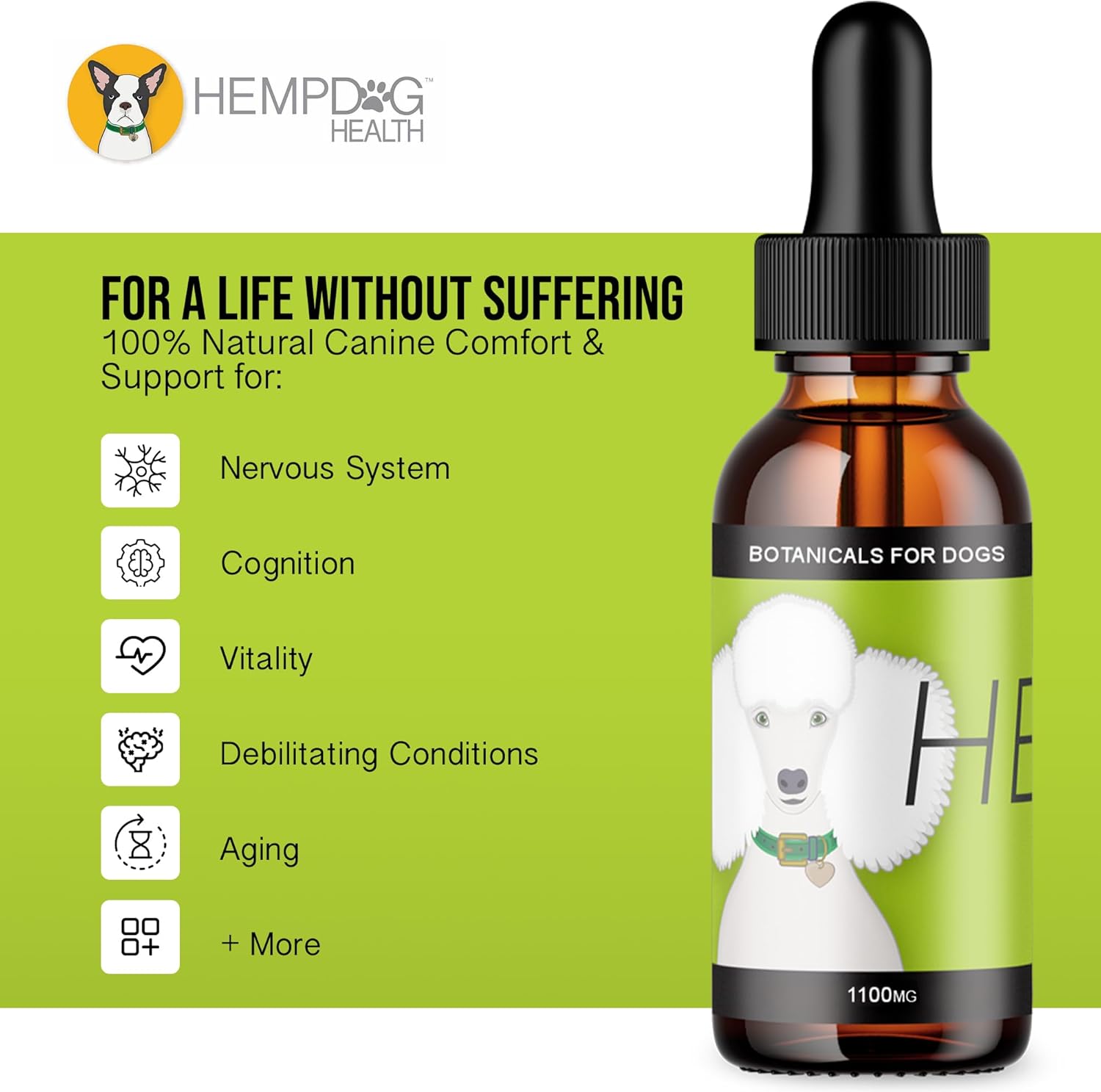 HEAL - Pet Hemp Oil for Dogs - Immune System & Senior Dog Support - Neurological & Adrenal Balance - Daily Wellness Drops - Image 7