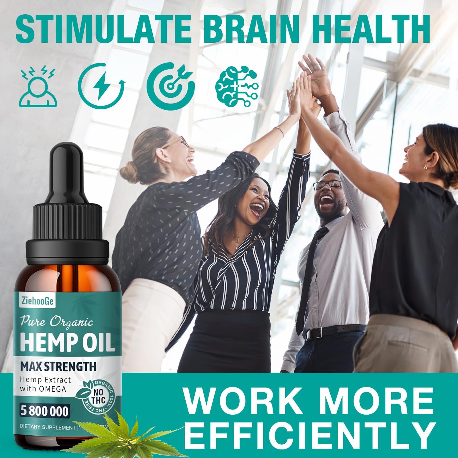 Hemp Oil Drops 3 Pack - Maximum Strength 100% Natural Hemp Oil Organic Supports Relaxation - Image 6