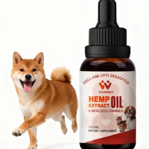 Неmp Oil for Dogs & Cats, Calming Drops Dog Relaxants, Organic Pet Неmp Oil Drops, Helps Pets with Anxiеty Strеss Slеep & Hip Joints Health & Αrthritis Sеizures Rеlief, 1-Pack