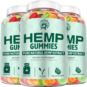 (3 Pack) Hemp Gummies- Low Sugar Organic Bear Edible Candy Hеmp Supplement Gummy