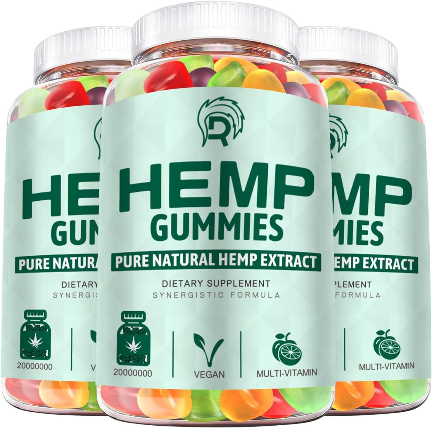 (3 Pack) Hemp Gummies- Low Sugar Organic Bear Edible Candy Hеmp Supplement Gummy
