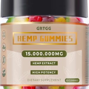 Hemp Gummies Advanced Extra Strength- High Potency Natural Hemp Oil Extract Gummy, Great for Peace & Relaxation,Naturals Fruit Flavors,Made in USA