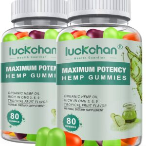 Hemp Gummie for Sleep, Pain - 2 Packs Pure Extra Strength Organic Hеmp Oil Gummies - 100% Natural Bear High Potency Hemp Gummy for Adults