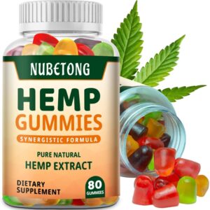 Hemp Gummies for Sleep, Anxiety, Pain High Potency Extra Strength Hemp Oil Extract Organic Edible Gummy Supplement for Adult Gummy